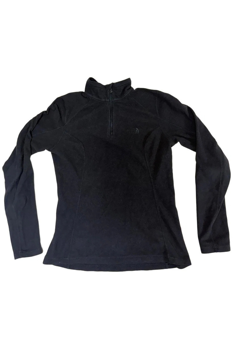 The North Face Women's TKA Glacier 1/4 Zip Sweater Black - Regular